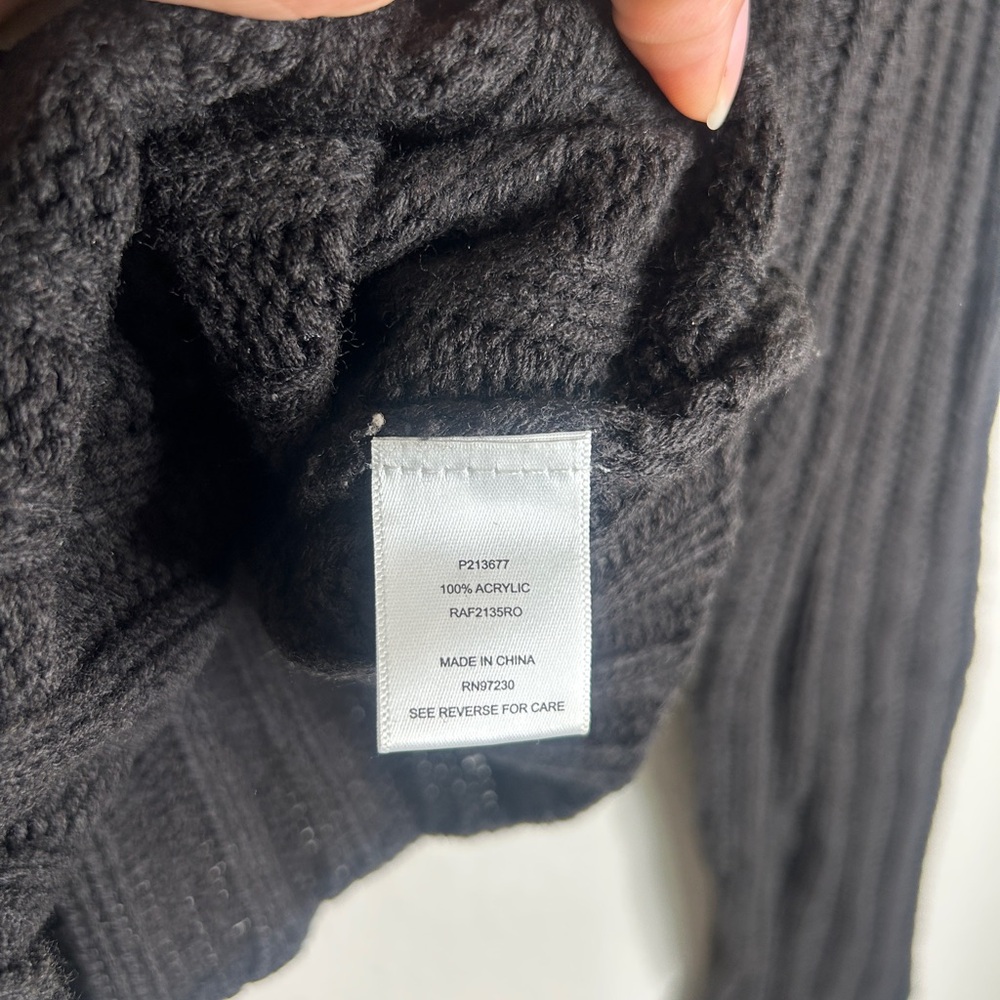 Almost Famous Black Ribbed Sweater - Picture 6 of 6
